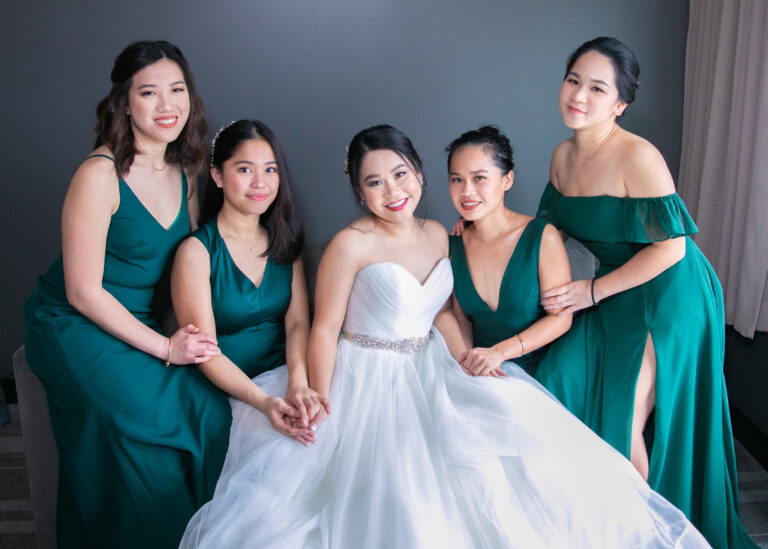 Wedding photography image of a Filipino Bride and her girls.