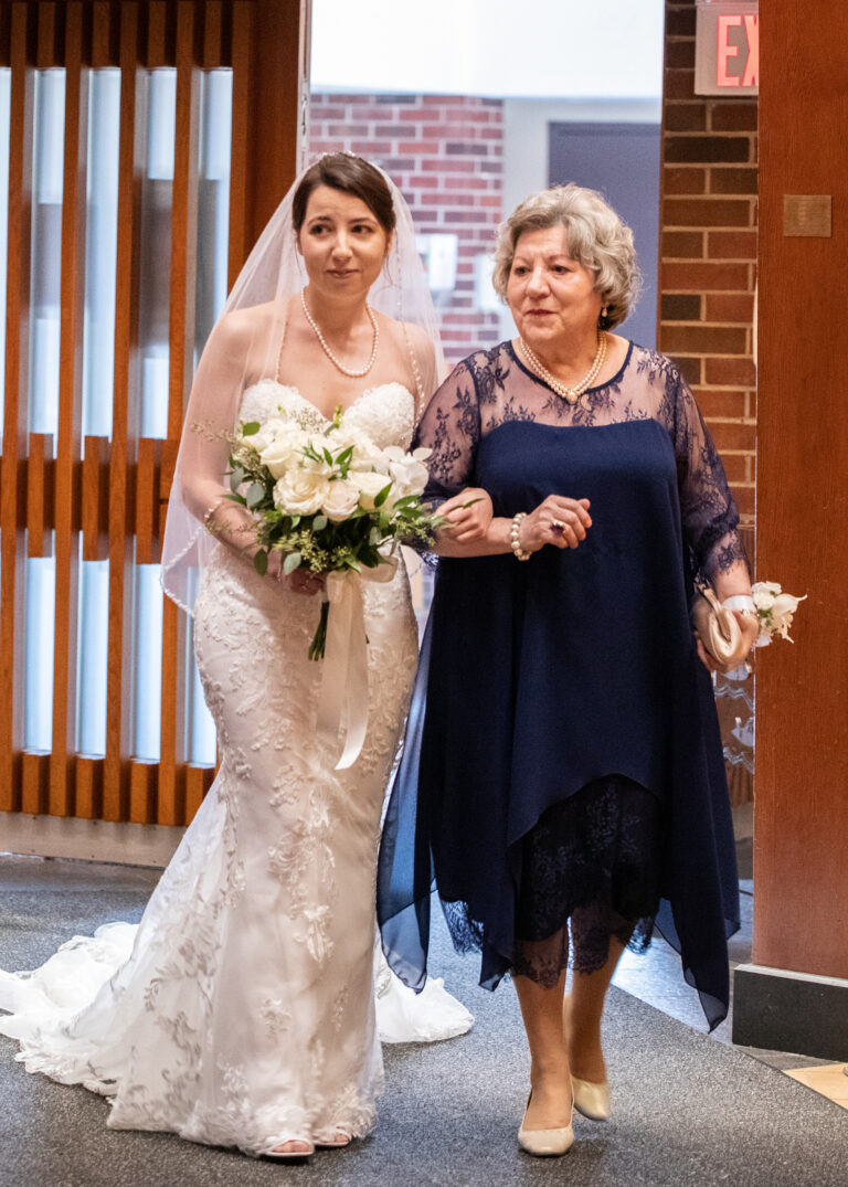 Best Toronto Wedding Photographer. Bride and Mother enter the Church.