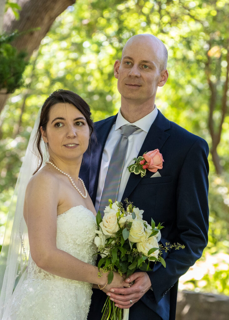Best Wedding Photography Toronto. Bride and Groom in a Garden Wedding pose.