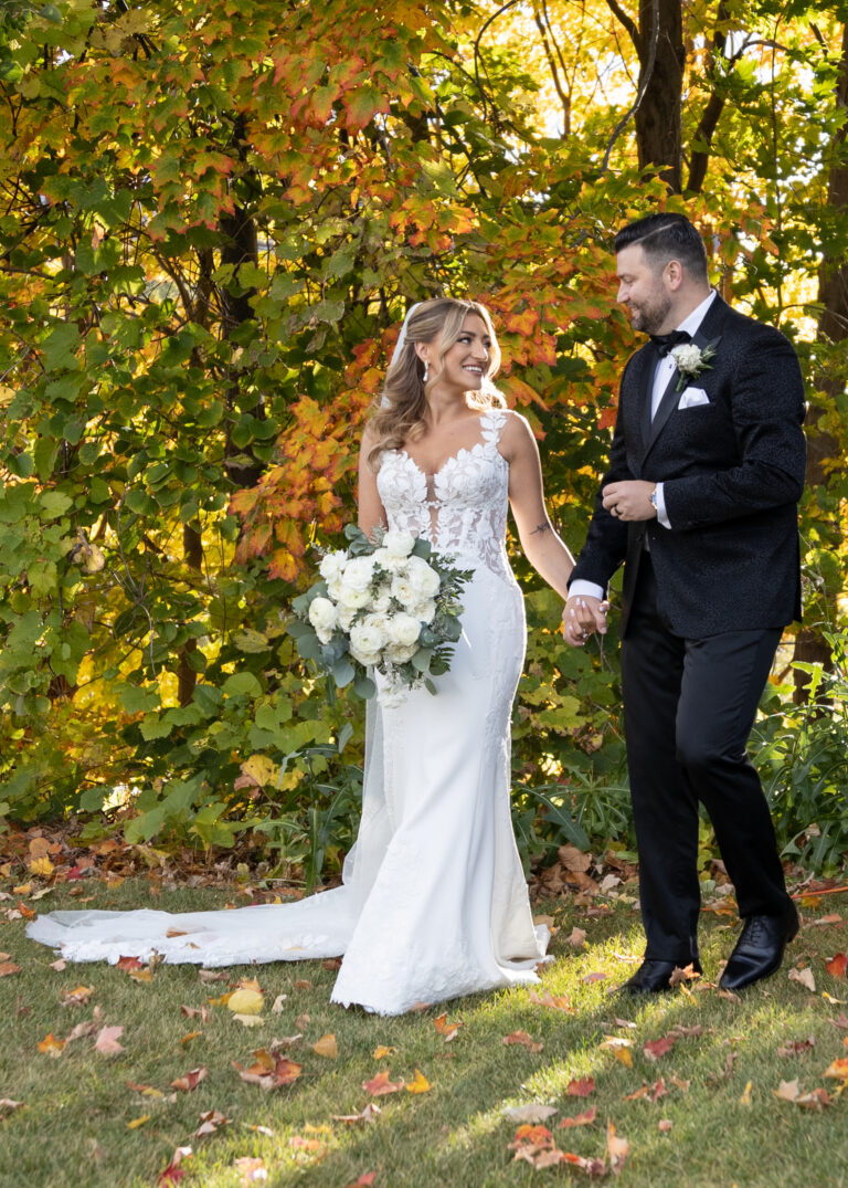 Wedding Photography Toronto. Bride and Groom walking.