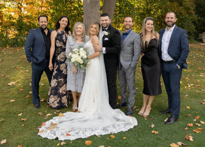 Wedding photos in Toronto. Bridal party image.