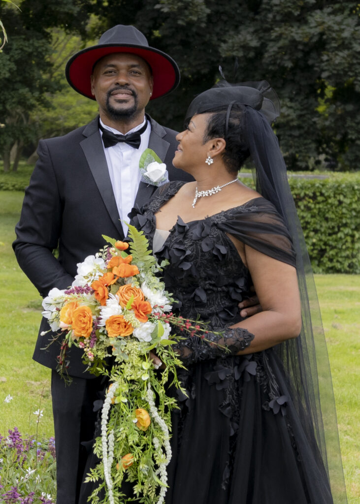 Black Couple beautiful Wedding photography image.