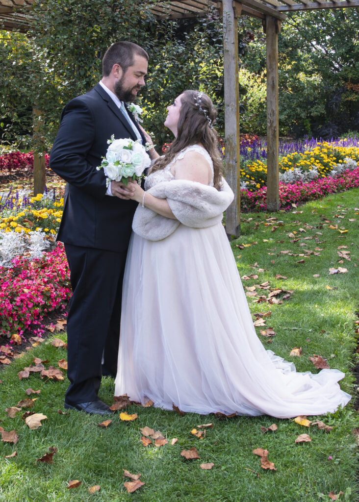 Fantasy Garden Wedding image. Bride and Groom.